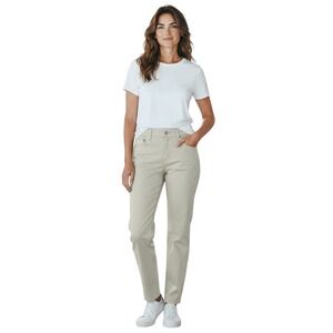 ST JOHN Light Gray Straight Leg Pants Women's‎ Size 6 Made in USA